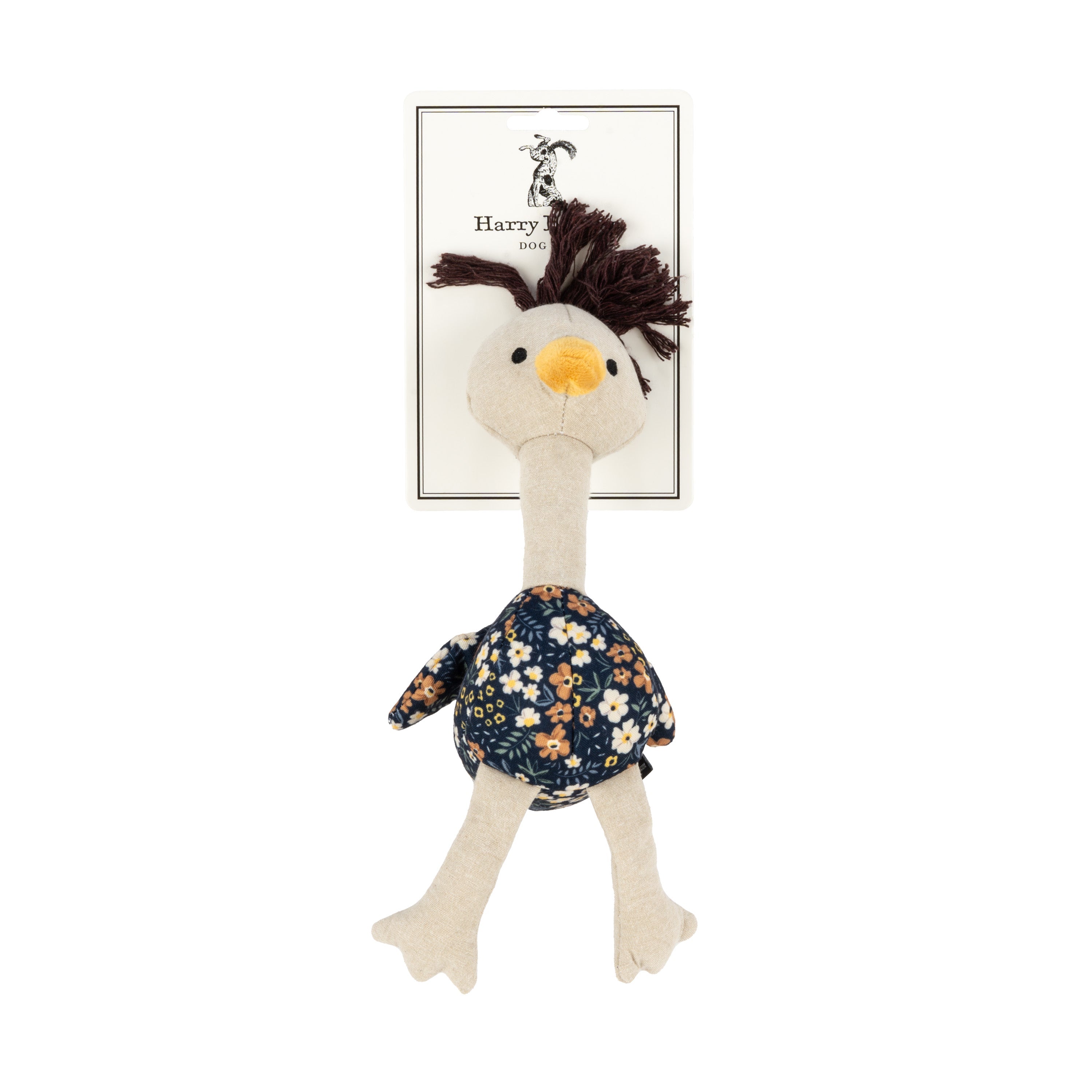 Floral Print Ostrich Dog Toy