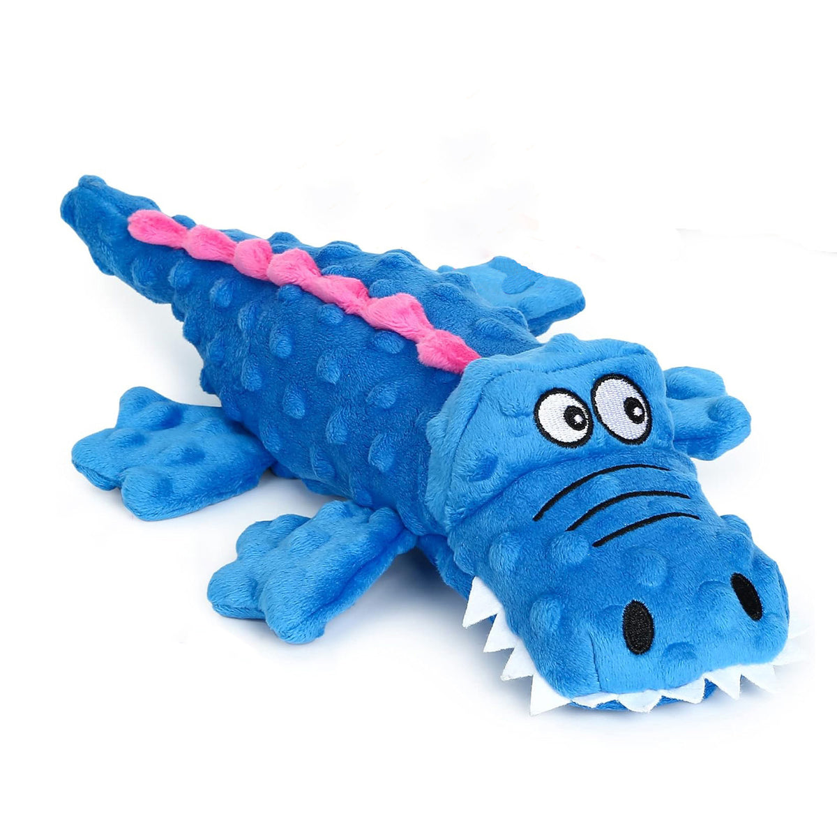 Dog Companion-Squeaky Crocodile Dog Toys,Durable Plush Dog Chew Toys for Small,Medium and Large Pets,Interactive Dog Toys for Boredom.(Blue+Green)