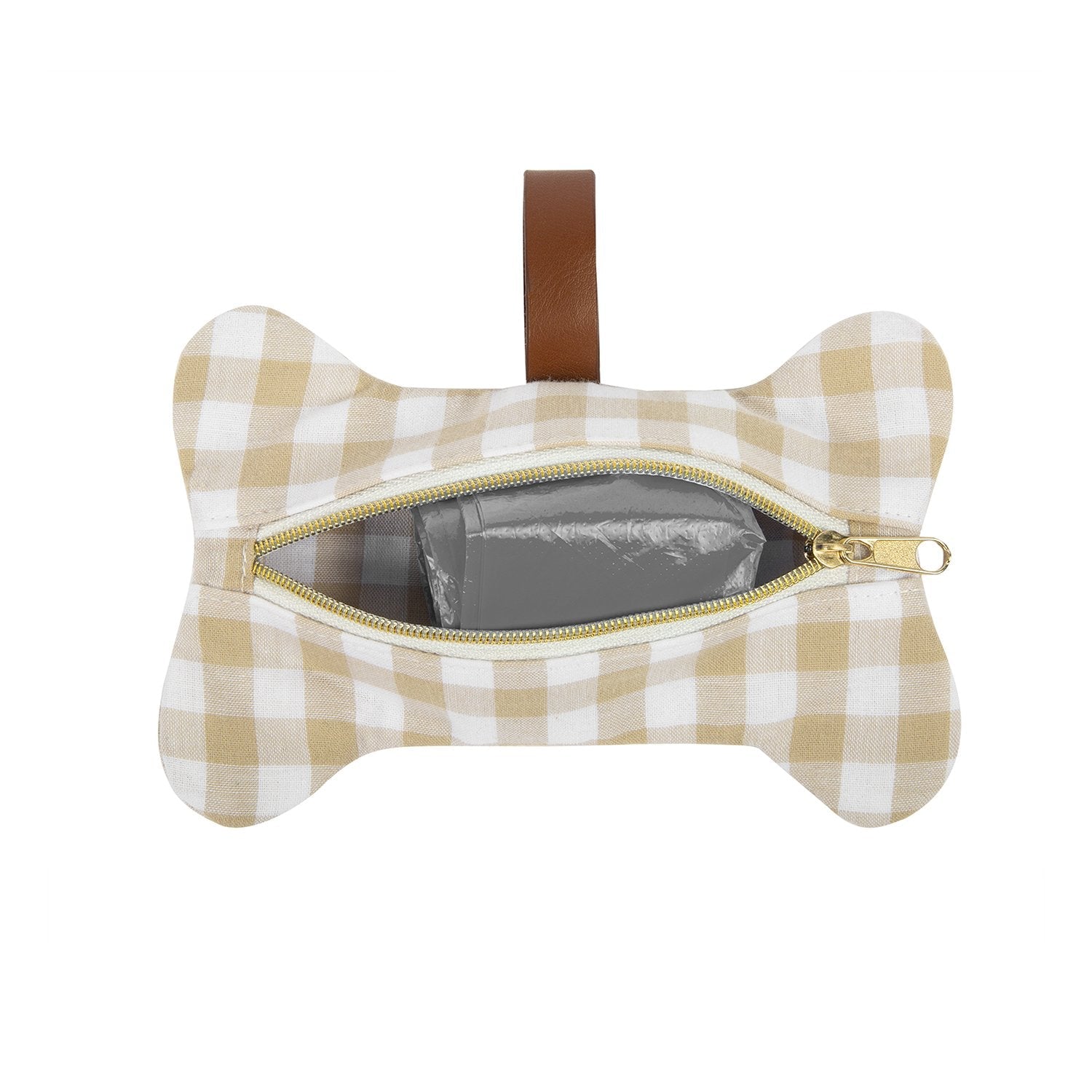 Gingham Waste Bag Holder