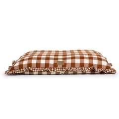 Vintage Brown Gingham Envelope Dog Bed