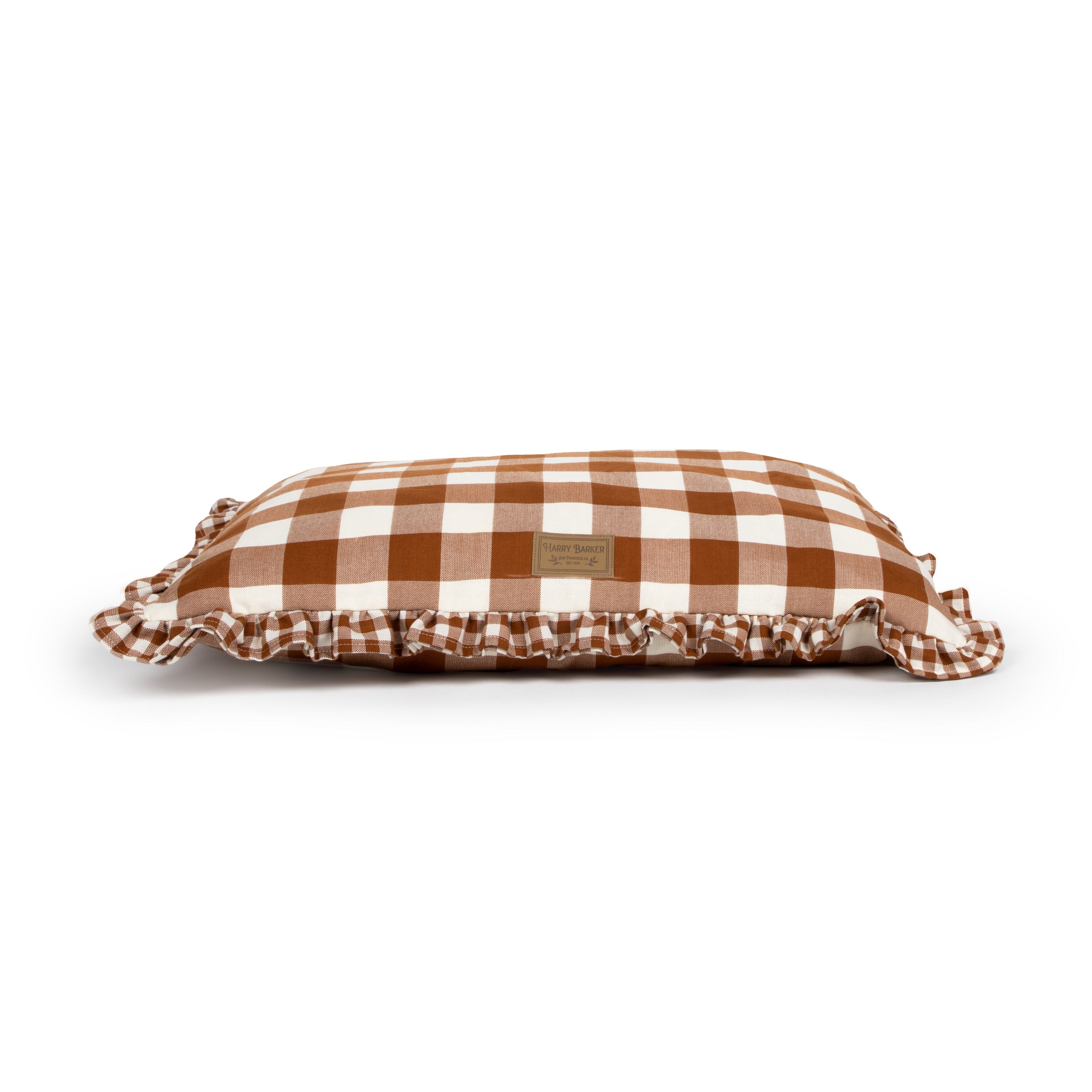 Vintage Brown Gingham Envelope Dog Bed