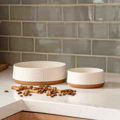 Modern Dog Bowl Set - Natural