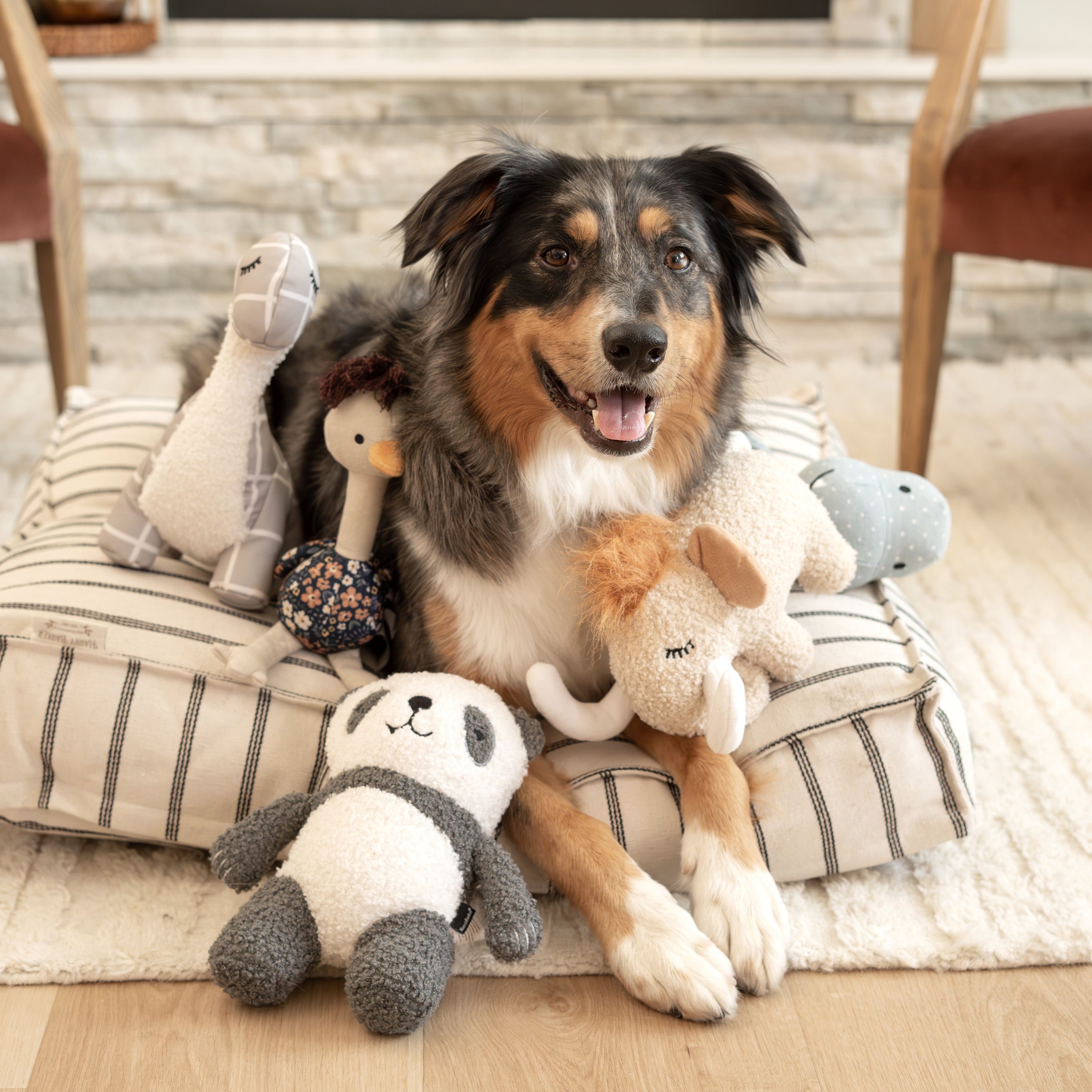 Plaid Dinosaur Dog Toy