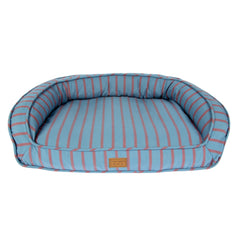 Striped Ortho Lounger Pet Bed