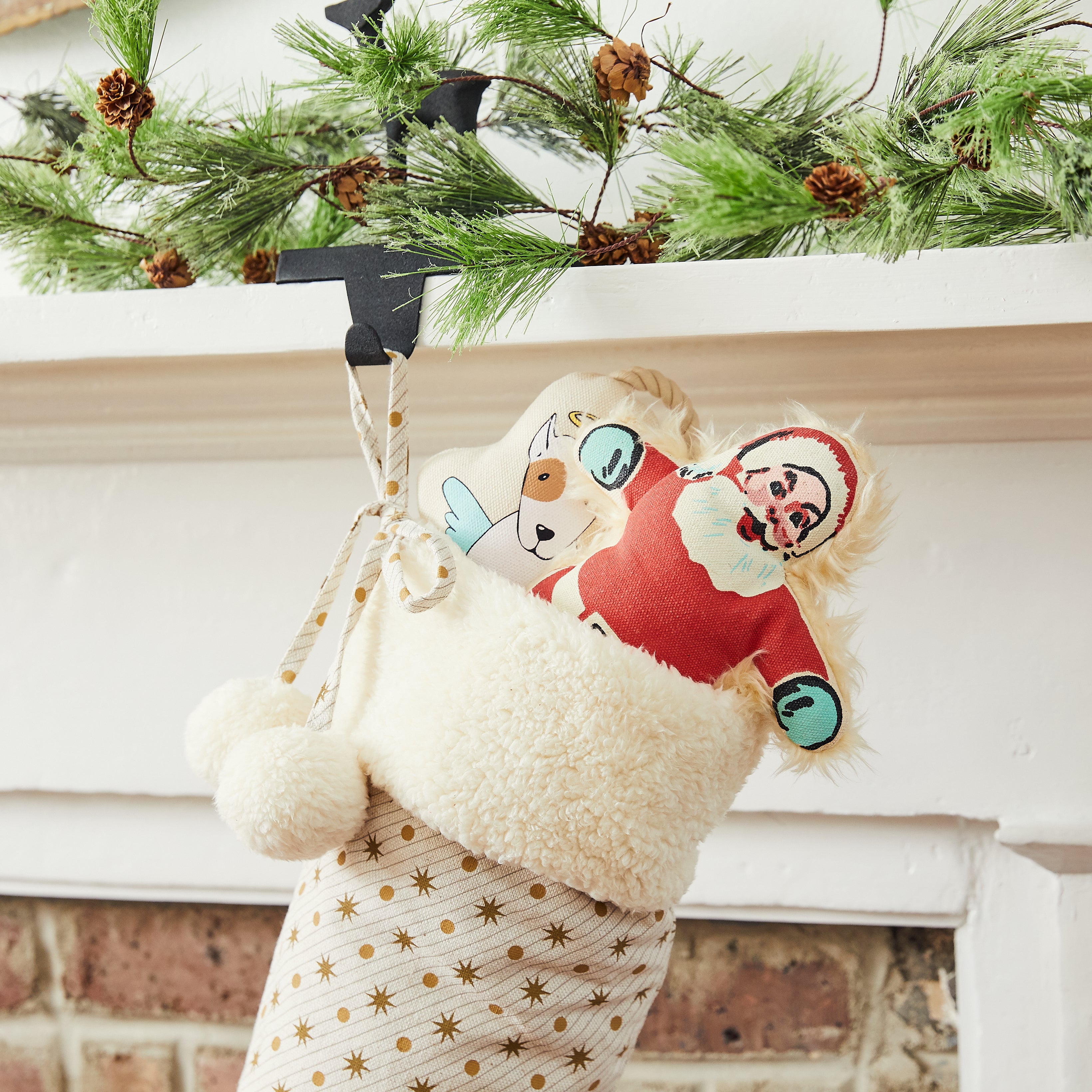 Santa Canvas Dog Toy