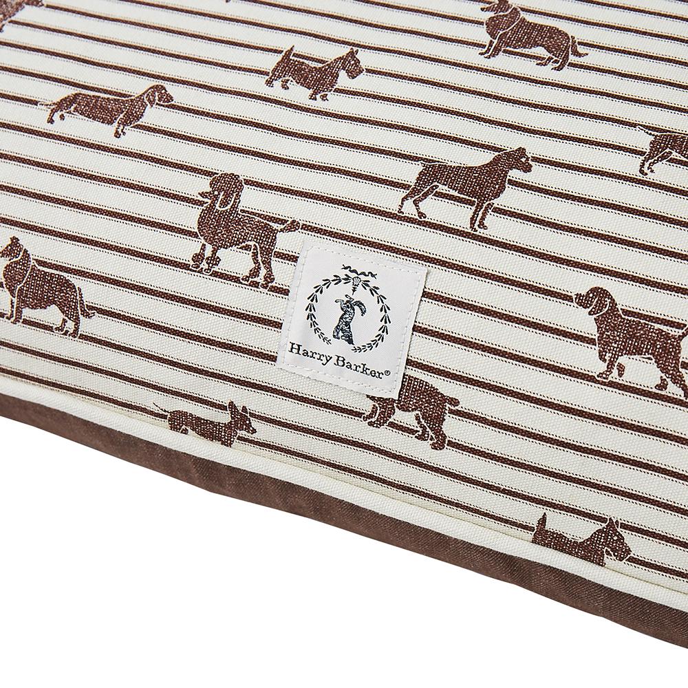 Ticking Rectangle Dog Bed Cover