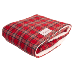 Plaid Sherpa Rectangle Dog Bed Cover